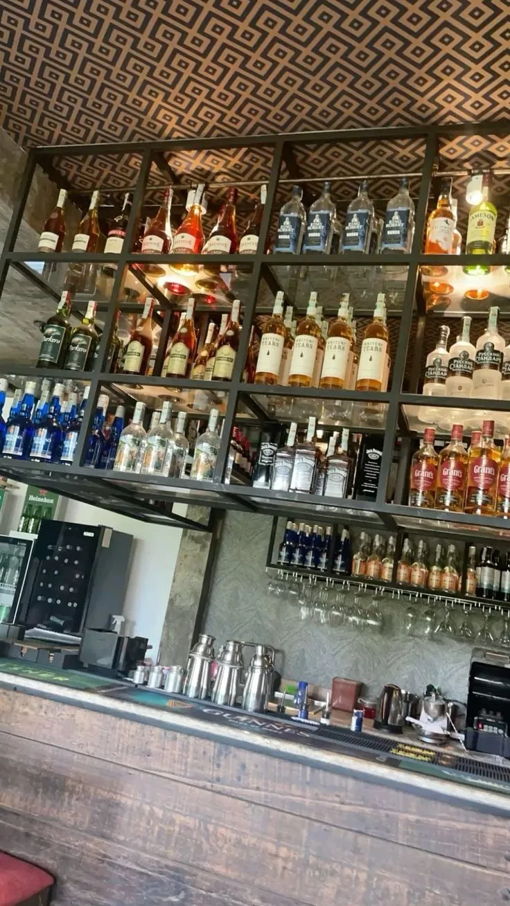 Moody bar and lounge interior