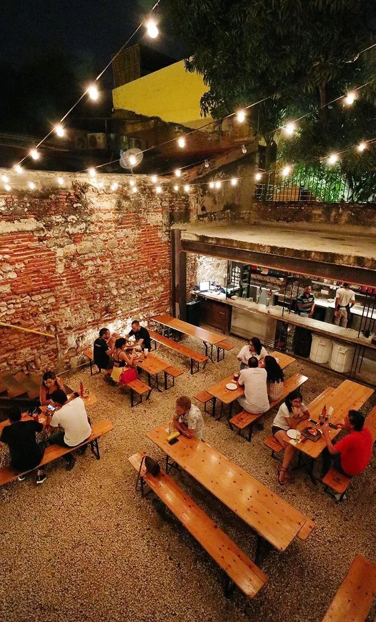 Finished warm-toned restaurant delivered by Root to Roof